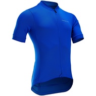 เสื้อปั่นจักรยานเสือหมอบแขนสั้นในสภาพอากาศร้อนสำหรับผู้ชายรุ่น RC100 (สีน้ำเงิน Indigo)