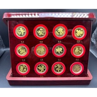 S0755:  2003年—2014年 The 1st set of Chinese 12 zodiac New Year commemorative coins 中国第一套12生肖贺岁纪念币大全 中