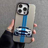 1pc Hand-Painted Car Pattern Phone Case, Matte Anti-Drop Camera Protection Phone Cover, Compatible W