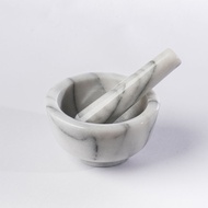 [Qiyu Home Furnishing] Marble Bowl-Shaped Pestle Mortar-Peace White &lt; WUZ House &gt;