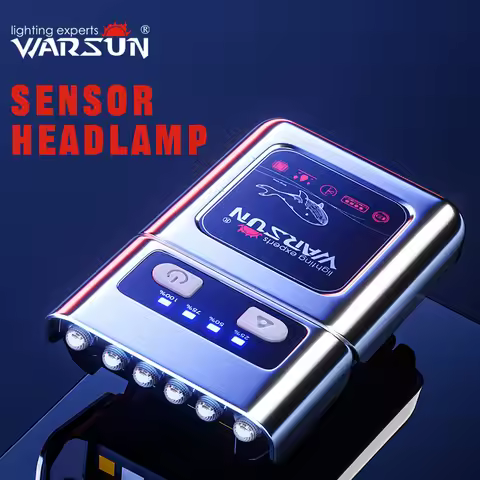 Warsun Powerful Long Range LED Headlamp Headlight Type-C Rechargeable Flashlight High Power Outdoor 