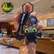 Luminous Toothless Keychain Creative Wings Moving Doll Backpack Pendant Glow Eyes Dragon Accessory N