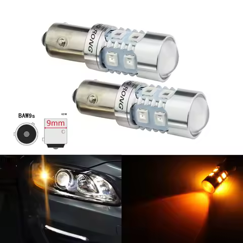 ANGRONG BAW9s HY21W 64137L 10 SMD Bulb LED Signal Indicator Side Light DRL Amber