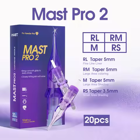Mast Pro2 Tattoo Cartridge Needles Art Makeup Needle RL/RS/RM/M 20pcs Disposable for Permanent Makeu