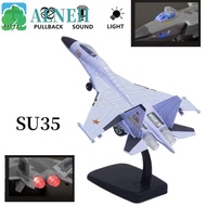AENEH Fighter Aircraft Toy, Diecast with Light Sound Aviao Plane Model, Tabletop Decor F16 F22 F35 C