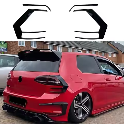 For Volkswagen VW Golf 7/MK7.5 GTI R GTD 2012-2019 R400 Rear Bumper Splitter Canard Fog Lamp Light T