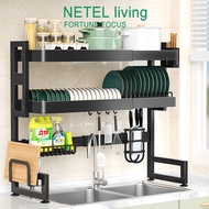 ☞NETEL 1/2 Tier Sink Dishwasher Rack Dry Storage Organizer Kitchen Utensils Dish/Plate Drying Rack