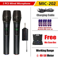 Advance MIC-206 Mic Karaoke Suara Jernih Wireless 2 Murah Original Imam Masjid Mix Bluetooth Vokal Mikrofon Tanpa Kabel Speaker Universal Bisa di Charger