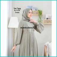 New Gamis Tulle Brokat Full Panyet Kombinasi Ceruty - Gamis Modren