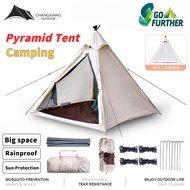 Outdoor Camping Tent Pyramid Tent Indian Tent Waterproof Sun Protection One Room for 3 People Wilder