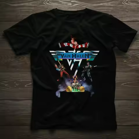 HOT NEW!!! Eddie Van Halen II 40th Anniversary Tribute Black T-Shirt S-3XL