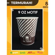 PAPERCUP 9 OZ MOTIF HOT CUP/ COFFEE CUPS PAPER CUPS 50 PCS