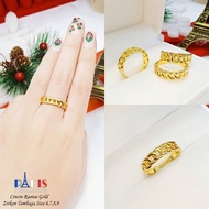 24K Gold Chain Ring
