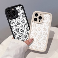 White Mahjong Hair Characters Compatible For OPPO A38 A18 A98 A38 A53 A12 A76 A58 A55 reno11 reno10 reno8 reno7 reno6 reno5 reno4 Phone Case Silicon Anti-Fall Cover