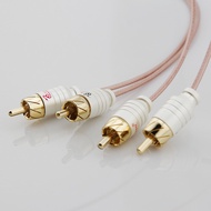 hifi Braided shield  silver-plated rca audio cable high-purity copper-plated silver 2rca to 2rca power amplifier TV dvd AV cd cable[Promotion]
