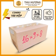[Combo] 100 carton boxes 16x9x8cm - online shipping box, good strength