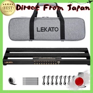 LEKATO Pedal Board with Built-in Power Supply, 19x12.2x1.8 Inches, 2.97 lbs, Includes Pedal Cables, 