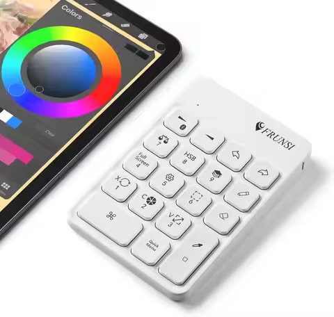 FRUNSI Wireless Bluetooth Shortcut Keyboard for iPad Procreate Graphics Drawing Tablet Painting Mini