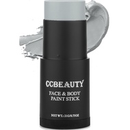 CCBeauty Light Grey Face Body Paint Stick, Grease Gray Face Paints, Cream Grayscale Foundation Makeu