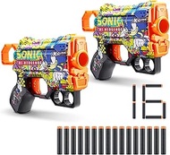 XSHOT Skins Menace Blaster Sonic Hyper Spike, Sonic The Hedgehog Design with 16 Darts, Easy Reload, 