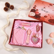 Valentine Party Gift Box Set Watch Wallet 6Pcs for Bestie Friend Bridesmaid