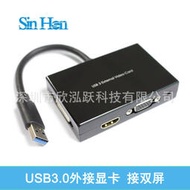 【秀秀】USB 3.0轉HDMI DVI VGA外置顯卡 USB3.0多屏延伸顯示卡 USB顯卡