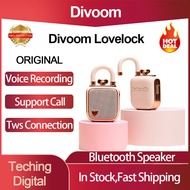 Original Divoom Lovelock Mini Portable Wireless Bluetooth Speaker,With Recording,Tws Connection,Unique Gift for Girl Friend,Children