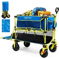 Gerabak Pantai Dua Tingkat Boleh Dilipat 400l Terlaris Dengan Brek Troli Pantai Lipat Dengan Deker L