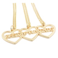 3 Pcs Gold Plated Heart Pendant Necklace Best Friends Necklaces Jewelry Gift