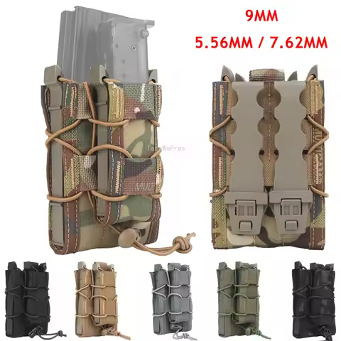 5.56mm 7.62mm 9mm Hunting Mag Pouches Adjustable Tactical Paintball Shooting Rifle Magazine Pouches 