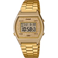Casio นาฬิกาข้อมือผู้หญิง สีทอง กลิตเตอร์ สายสแตนเลส รุ่น B640WGG-9 ของแท้ประกันศูนย์ CMG
