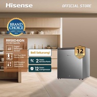 Hisense Kulkas Mini Bar Kulkas 1 Pintu - RR58D4IGN FS (Refrigerator) Lemari Es Portable  - Silver 【N