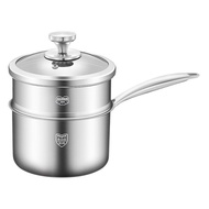 HY-$ 316Stainless Steel Small Milk Boiling Pot Non-Stick Cooker Baby Food Pot Frying and Steaming Multi-Functional Integ