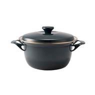 EX 系列 琺瑯鋼雙耳連蓋湯鍋 22cm 深灰色