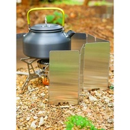 【TikTok】Outdoor Camping Thickened Fold Portable Gas Stove Wind Deflector Stove Gas Stove Fan Housing Outdoor Alcohol Sto