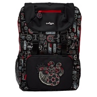 Smiggle Black Mecha Football Away Foldover Backpack