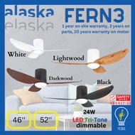[YEOKA LIGHTS AND BATH] ALASKA FERN3 46/52 Inch DC Motor Ceiling Fan With 3 tone LED Light and Remot