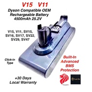Dyson V11, V15 Compatible OEM Rechargeable Battery - 4500mAh. For Dyson V11, V15, SV15 SV16 SV17 SV 