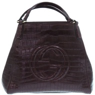 Gucci Soho 兩用紫色皮革手提包 336751 525040 0696 [二手] 成色極佳