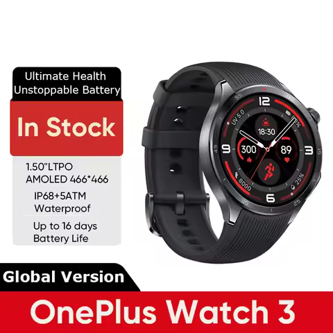 Global Version OnePlus Watch 3 Smart Watch 32GB Memory Snapdragon W5 Wear OS by Google IP68 Original