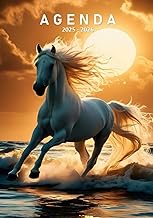 Agenda scolaire Cheval: Organisateur et Planificateur Journalier - 1 Jour Par Page - Format A5 - Fra