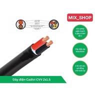 Combo-5 meters CVV power cable 2x1.5, 2x2.5, 2x4.0, 2x6.0mm2 CADIVI