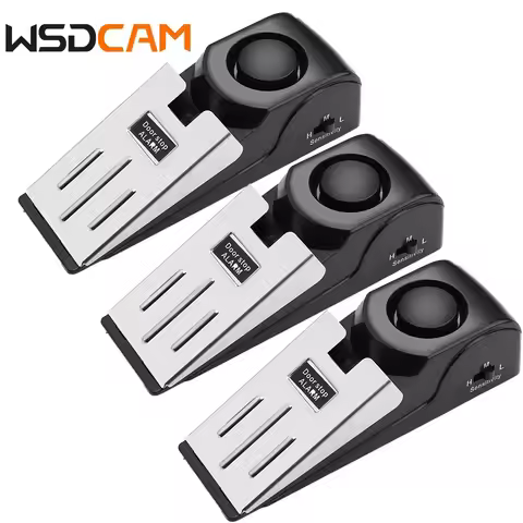 Wsdcam Door Stopper Security Alarm,Portable 120 Loud Entrance Alert Door Stop Alarm for Travel Home 