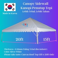 Canvas Only 20  x 20 feet Pyramid Canopy Tent White Silver PVC Tarpaulin UV Coating/KHEMAH PIRAMID 2