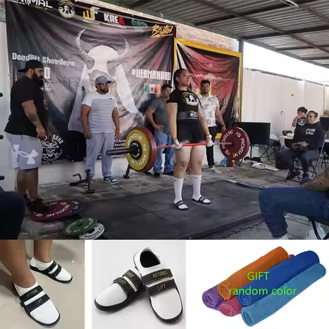 Unisex Pilates Yoga Shoes Gym Lightweight Sports Hard Pull Squat Training Shoes Pro Hook & Loop Weig