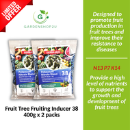 [2 Packs] Fruit Tree Fruiting Inducer 38| Fruit Fertiliser| Fruit Tree Fertiliser| Baja Pengalak Buah| Baja Buah| N13 P7 K14 | 400g x 2 packs
