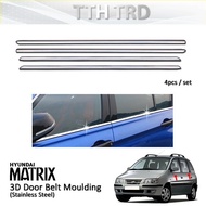 Hyundai Matrix Door Belt Moulding stainless steel 3D door lining chrome / door belt moulding / Linin