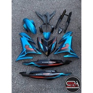 COVERSET ORIGINAL HONG LEONG YAMAHA (HLY) Y15ZR V2 CYAN METALIC TITAN NEW COLOUR DESIGN 2021 - READY