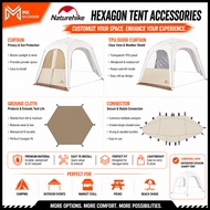 Naturehike Dome Canopy Tent Accessories Hexagon Door Curtain TPU Connector Cloth Aksesori Khemah Kan