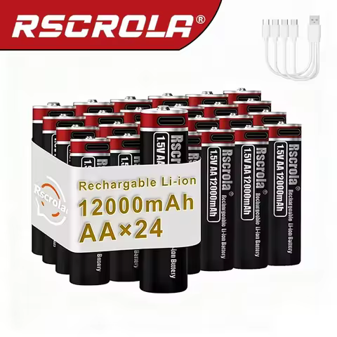 Hot 1.5v AA Li-Ion Battery,Rechargeable 12000mAh 1.5v Battery Long Lasting power for Camera,VR contr